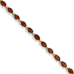 Load image into Gallery viewer, 14K Yellow Gold 6x4mm Oval Garnet Bracelet
