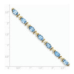 Load image into Gallery viewer, 14K Yellow Gold 7x5mm Oval Blue Topaz Bracelet
