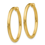 Load image into Gallery viewer, 14K Yellow Gold Non-Pierced Hoop Earrings  3mm width
