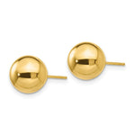 Load image into Gallery viewer, 14K Yellow Gold Polished 9.0mm Ball Post Earrings
