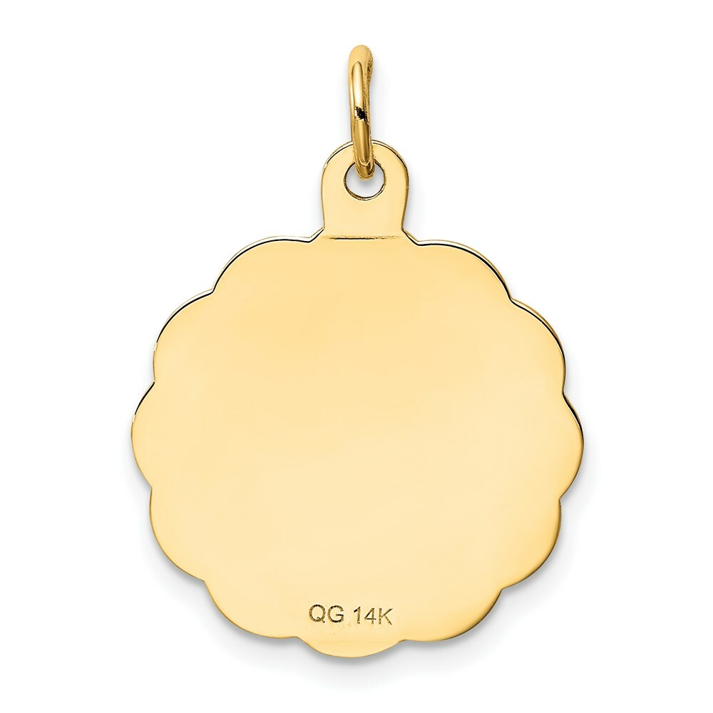 14K Yellow Gold 25th Anniversary Disc Charm