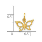Load image into Gallery viewer, 14K Yellow Gold Butterfly Charm
