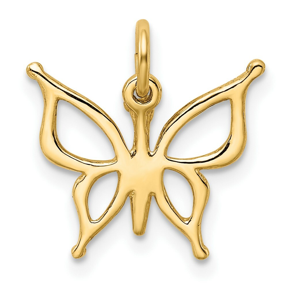 14K Yellow Gold Butterfly Charm