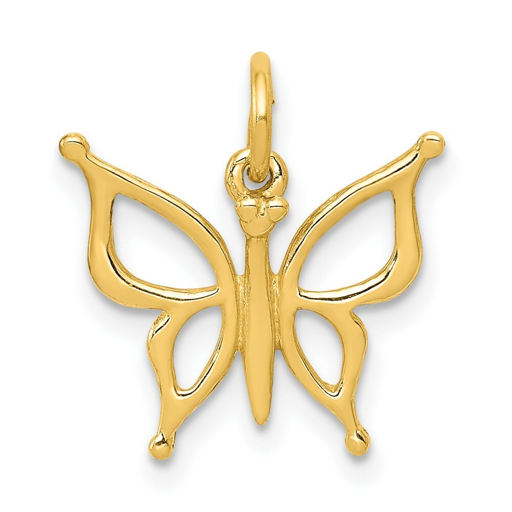 14K Yellow Gold Butterfly Charm