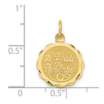 Load image into Gallery viewer, 14K Yellow Gold A Date to Remember Charm
