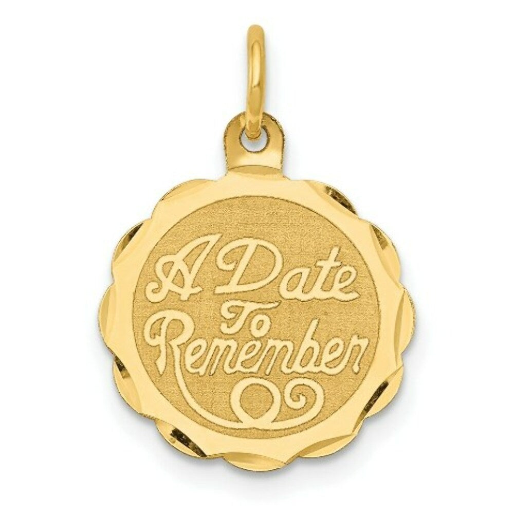 14K Yellow Gold A Date to Remember Charm