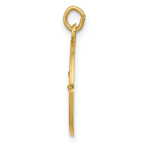 14K Yellow Gold Our Lady of Perpetual Help Medal Charm 15mm width