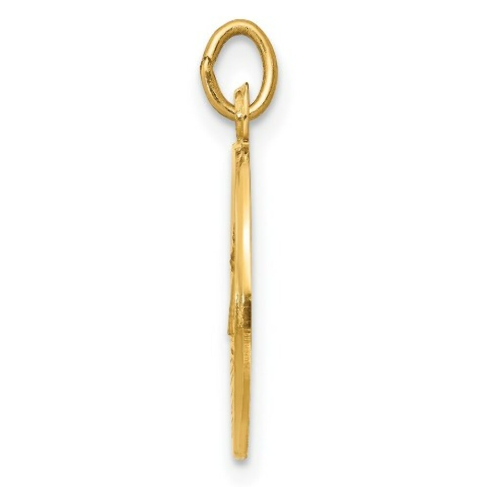 14K Yellow Gold Caridad Del Cobre Medal Pendant