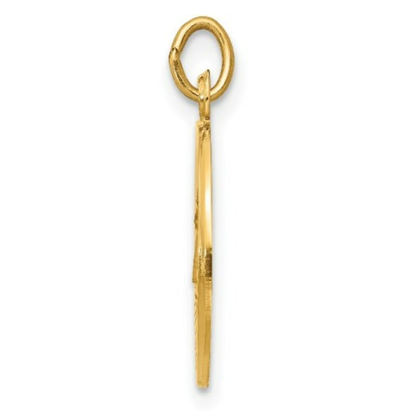 14K Yellow Gold Caridad Del Cobre Medal Pendant