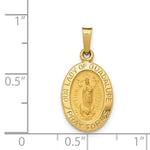 Load image into Gallery viewer, 14K Yellow Gold Hollow Our Lady Of Guadalupe Medal Charm
