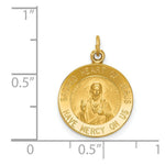 Load image into Gallery viewer, 14K Yellow Gold Sacred Heart of Jesus Medal Charm
