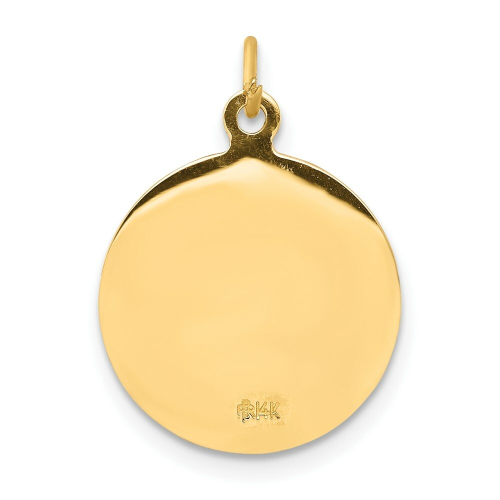 14K Yellow Gold Sacred Heart of Jesus Medal Charm