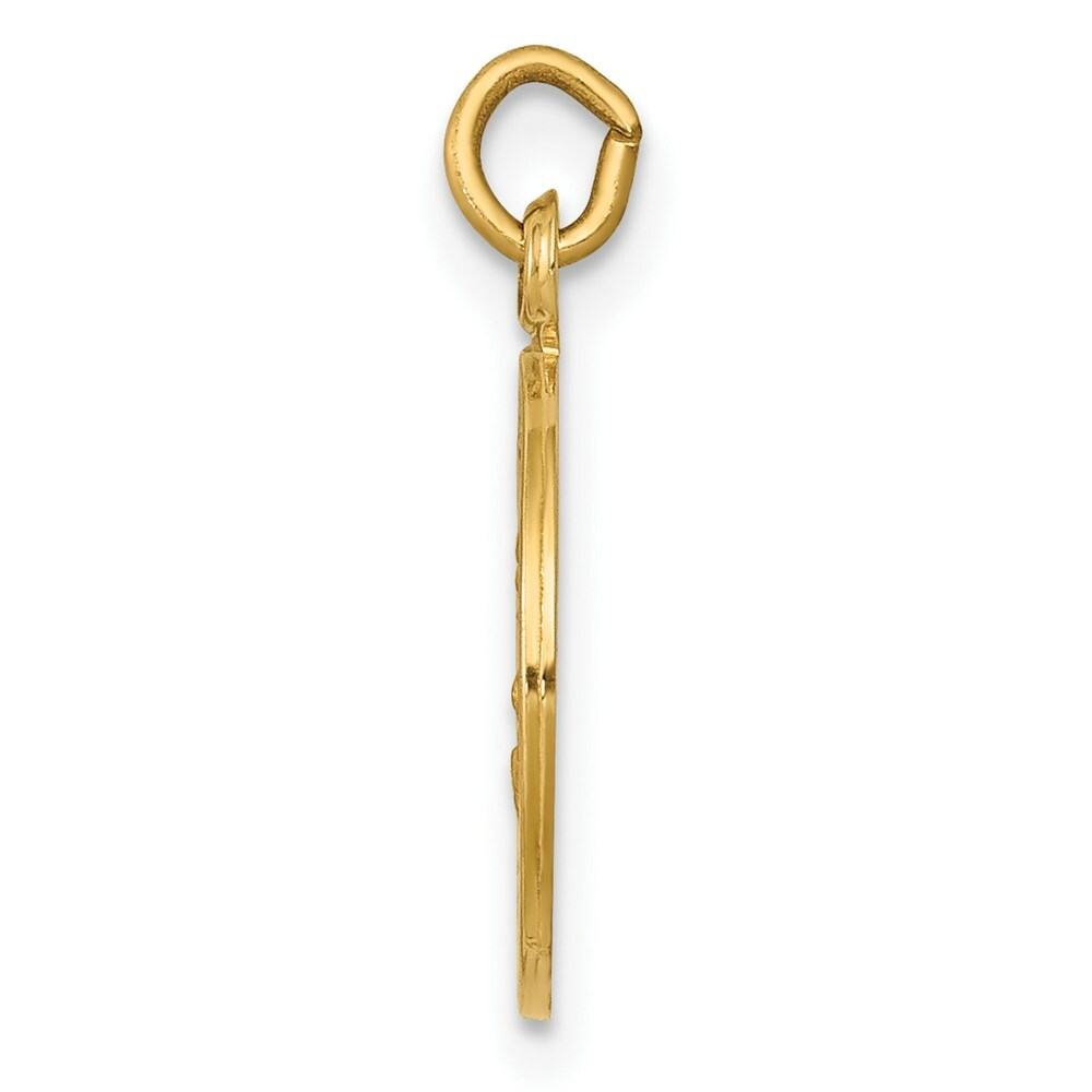 14K Yellow Gold Saint Joseph Medal Charm 11mm width