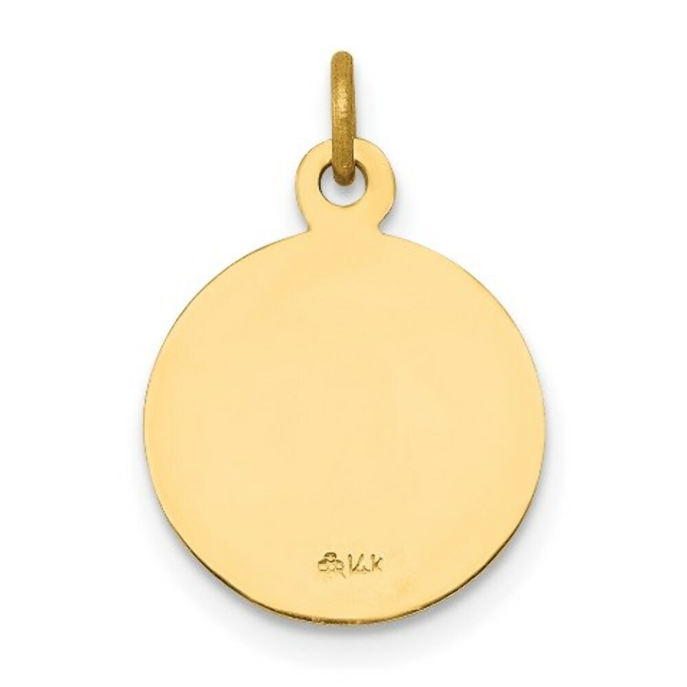 14K Yellow Gold Saint Joseph Medal Charm 11mm width