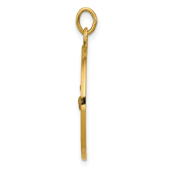 14K Yellow Gold Saint Francis Medal Pendant 23mm width