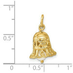 Load image into Gallery viewer, 14K Yellow Gold Wedding Bell with Freshwater Cultured Pearl Charm Pendant

