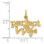 Load image into Gallery viewer, 14K Yellow Gold Perfect Wife Charm Pendant
