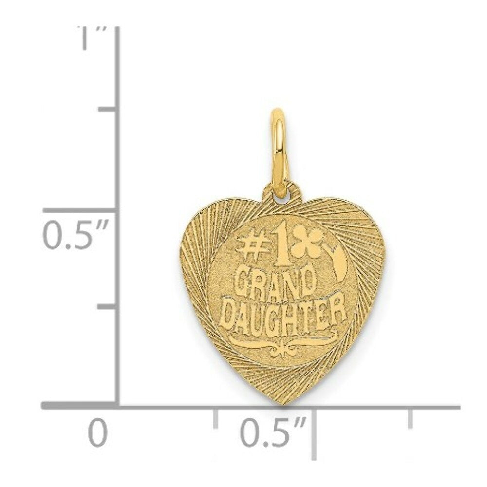 14K Yellow Gold #1 Granddaughter Charm Pendant
