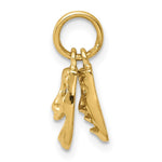 Load image into Gallery viewer, 14K Yellow Gold Comedy/Tragedy Charm Pendant
