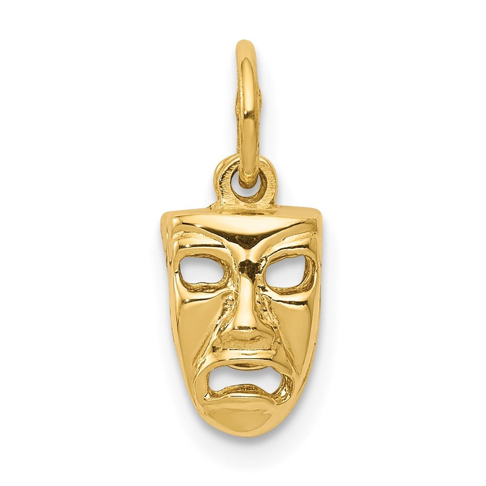 14K Yellow Gold Comedy/Tragedy Charm Pendant
