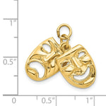 Load image into Gallery viewer, 14K Yellow Gold Comedy Tragedy Charm Pendant
