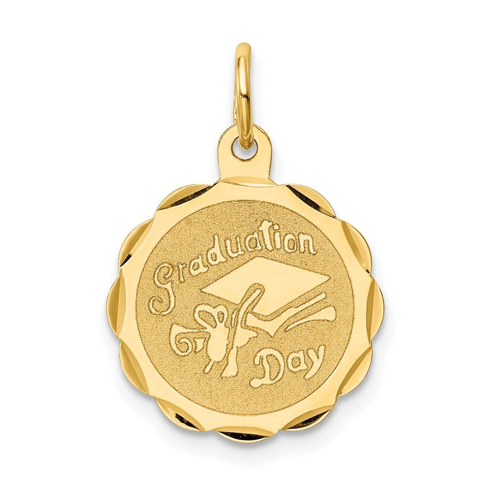 14K Yellow Gold Graduation Day Charm Pendant