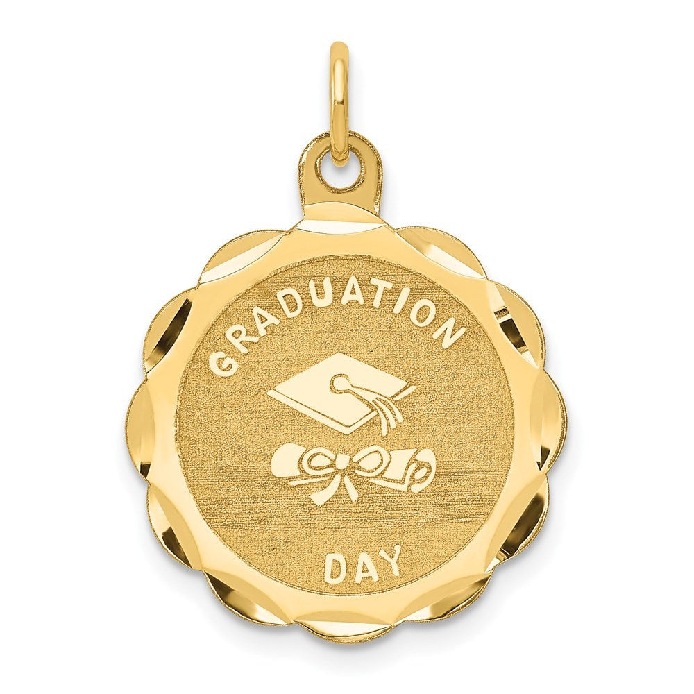 14K Yellow Gold Graduation Day Charm Pendant