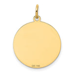 Load image into Gallery viewer, 14K Yellow Gold BEagle Disc Charm Pendant
