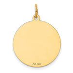 Load image into Gallery viewer, 14K Yellow Gold Dachshund Disc Charm Pendant
