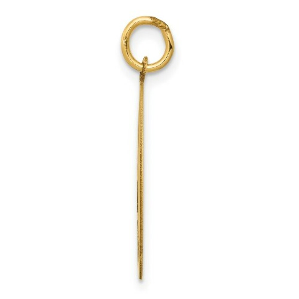 14K Yellow Gold German Shepherd Disc Charm Pendant
