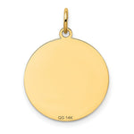 Load image into Gallery viewer, 14K Yellow Gold German Shepherd Disc Charm Pendant
