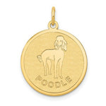 Load image into Gallery viewer, 14K Yellow Gold Poodle Disc Charm Pendant
