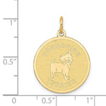 Load image into Gallery viewer, 14K Yellow Gold Yorkshire Terrier Disc Charm Pendant

