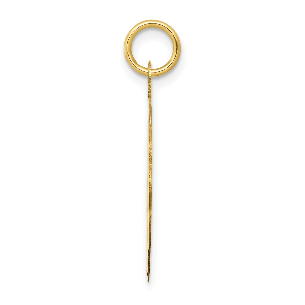 14K Yellow Gold Baseball Disc Charm Pendant