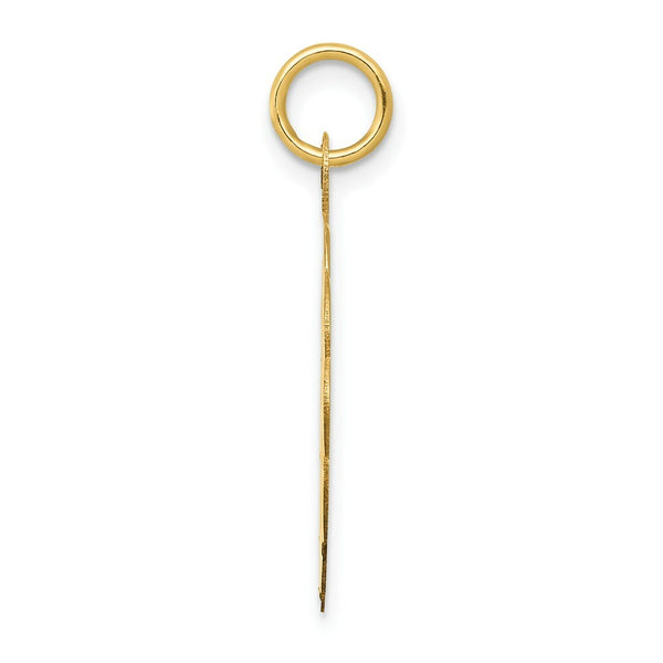 14K Yellow Gold Baseball Disc Charm Pendant