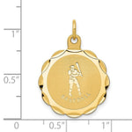 Load image into Gallery viewer, 14K Yellow Gold Baseball Disc Charm Pendant
