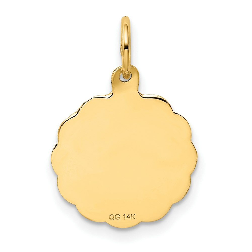 14K Yellow Gold Wedding Bells Charm Pendant