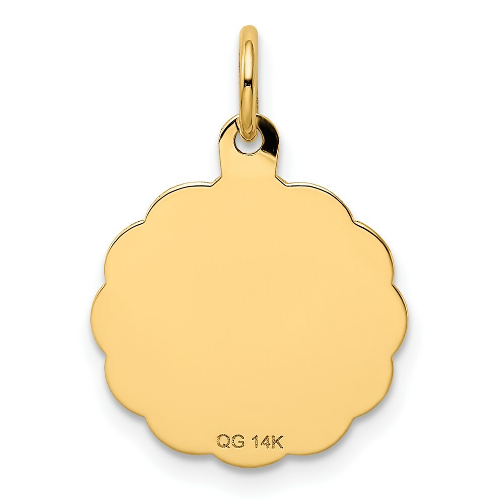 14K Yellow Gold You Are Always In My Heart Charm Pendant
