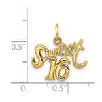 Load image into Gallery viewer, 14K Yellow Gold Sweet 16 Charm Pendant
