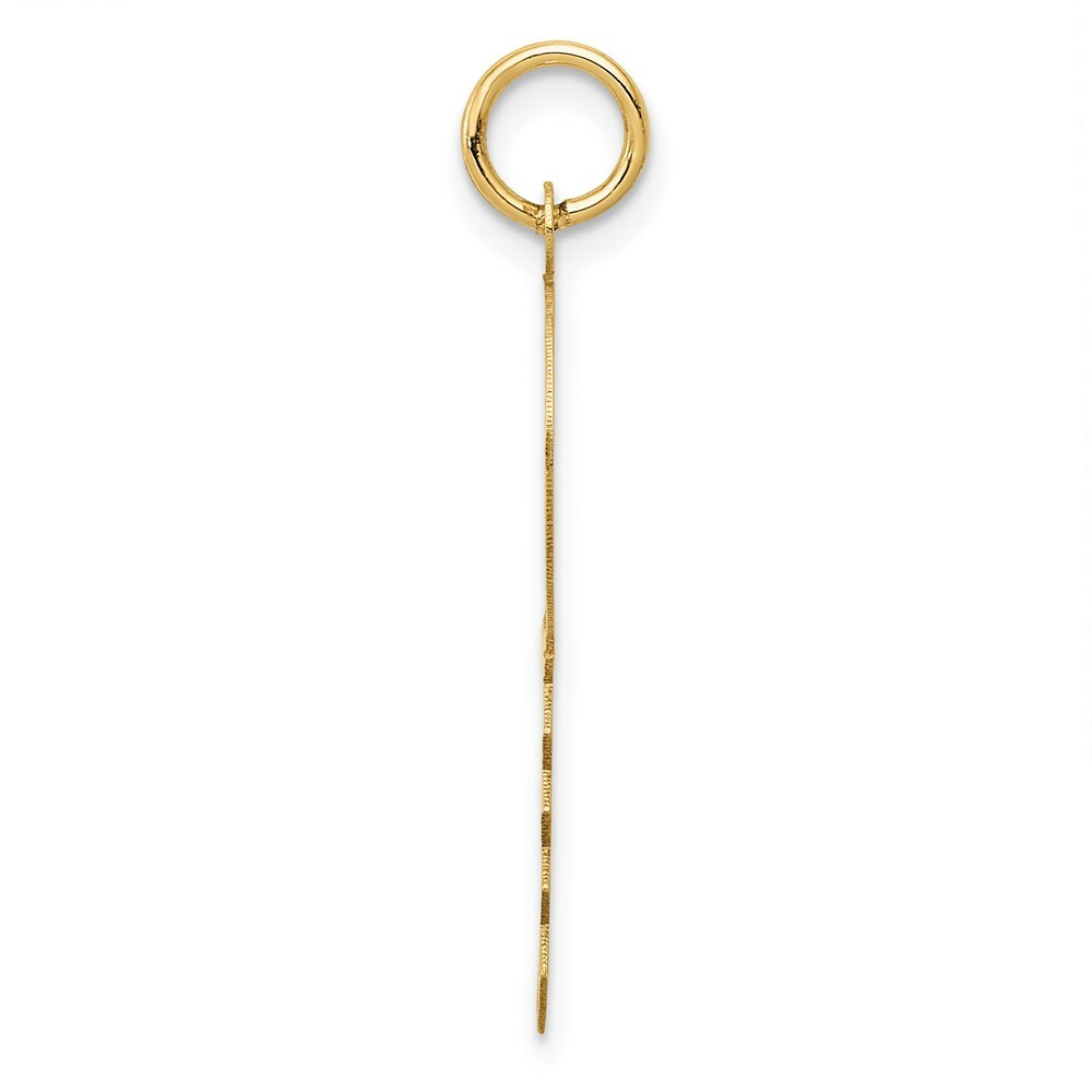 14K Yellow Gold Hearts on Key Charm Pendant