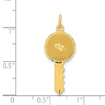 Load image into Gallery viewer, 14K Yellow Gold Hearts on Key Charm Pendant
