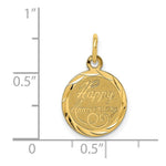 Load image into Gallery viewer, 14K Yellow Gold Happy Anniversary Charm Pendant
