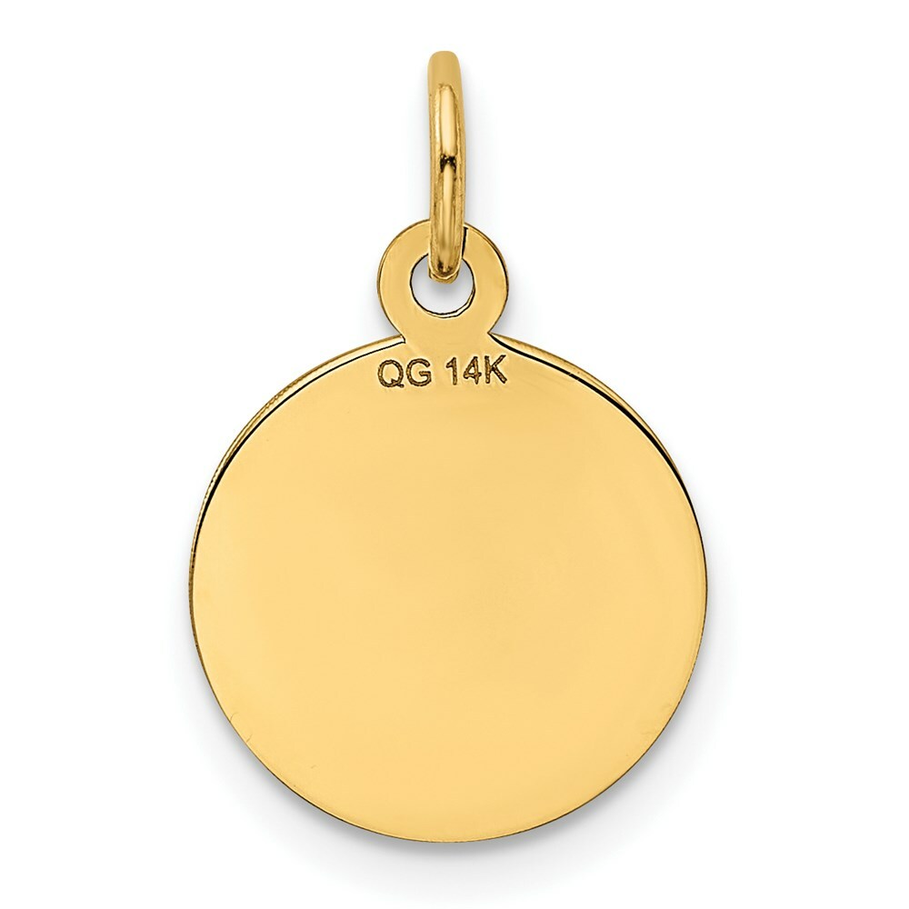 14K Yellow Gold Happy Anniversary Charm Pendant