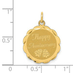 Load image into Gallery viewer, 14K Yellow Gold Happy Anniversary Charm Pendant
