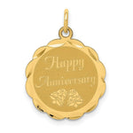 Load image into Gallery viewer, 14K Yellow Gold Happy Anniversary Charm Pendant

