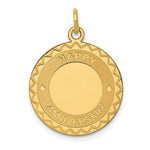 Load image into Gallery viewer, 14K Yellow Gold Happy Anniversary Charm Pendant
