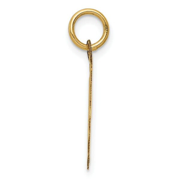 14K Yellow Gold Happy 5th Anniversary Charm Pendant