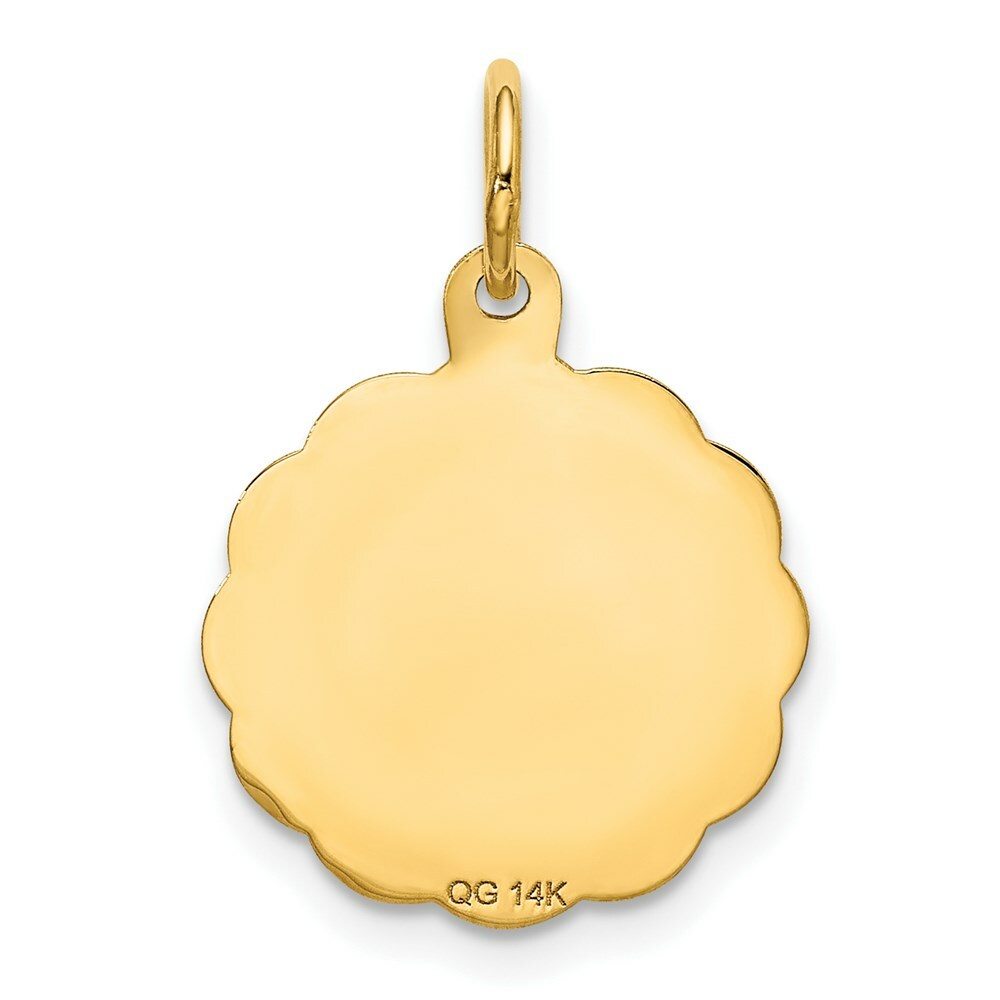 14K Yellow Gold Happy 20th Anniversary Charm Pendant