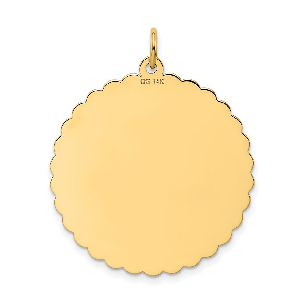 14K Yellow Gold Happy 50th Anniversary Charm Pendant