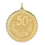 Load image into Gallery viewer, 14K Yellow Gold Happy 50th Anniversary Charm Pendant
